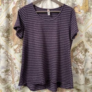LuLaRoe Classic Tee Purple Stripes